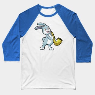 Bunny at Music with Saxophone Baseball T-Shirt